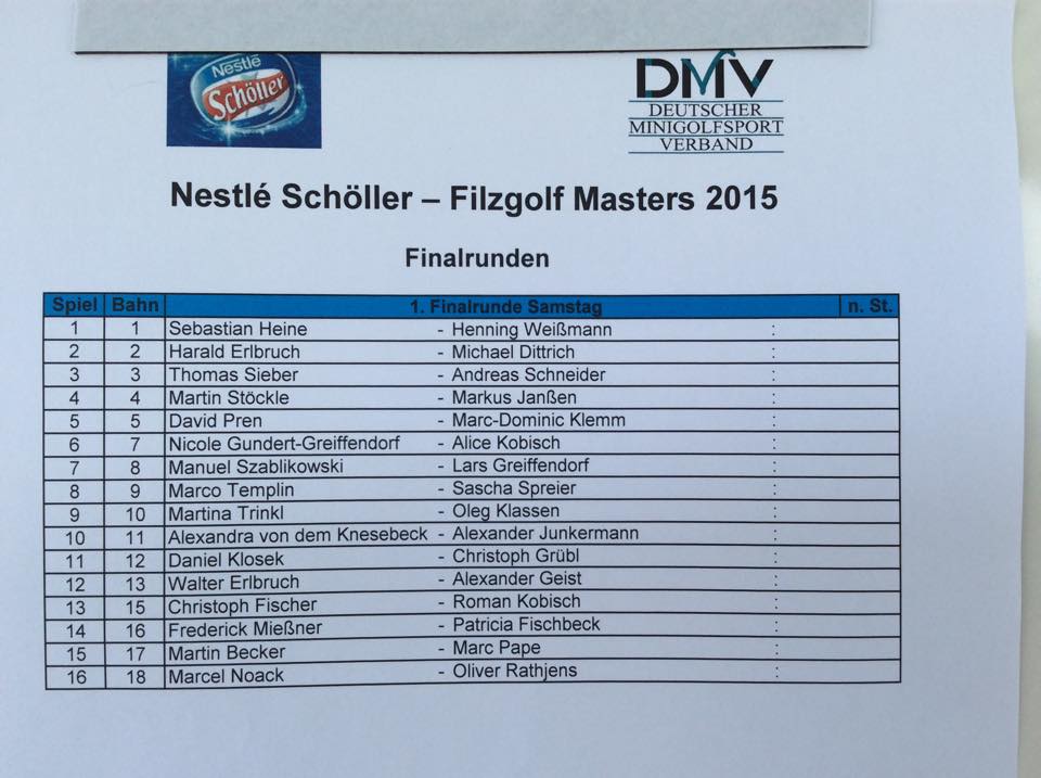 Nestle Schller Filzgolf Masters 2015