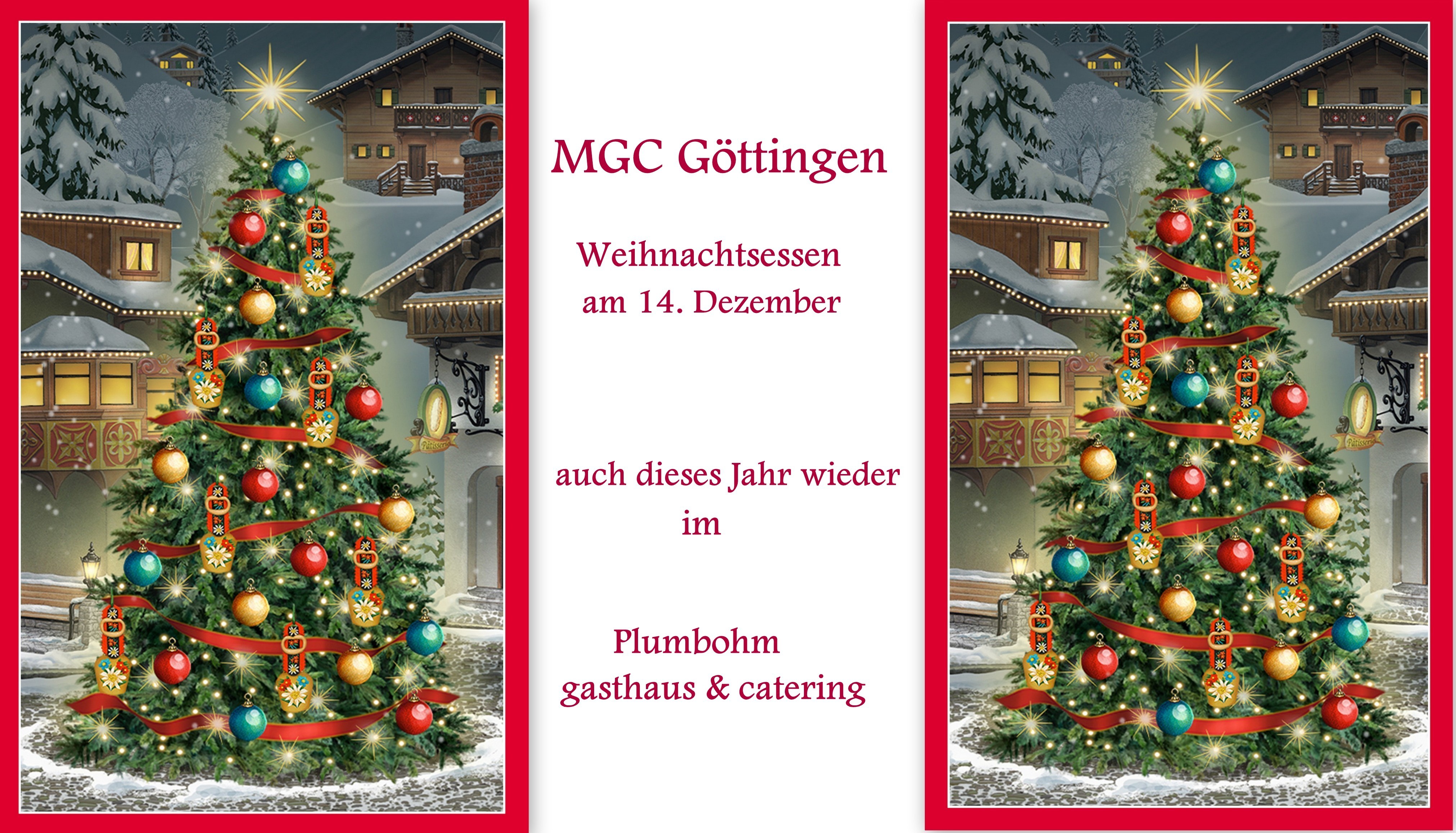 MGC Weihnachtsessen Einladung  